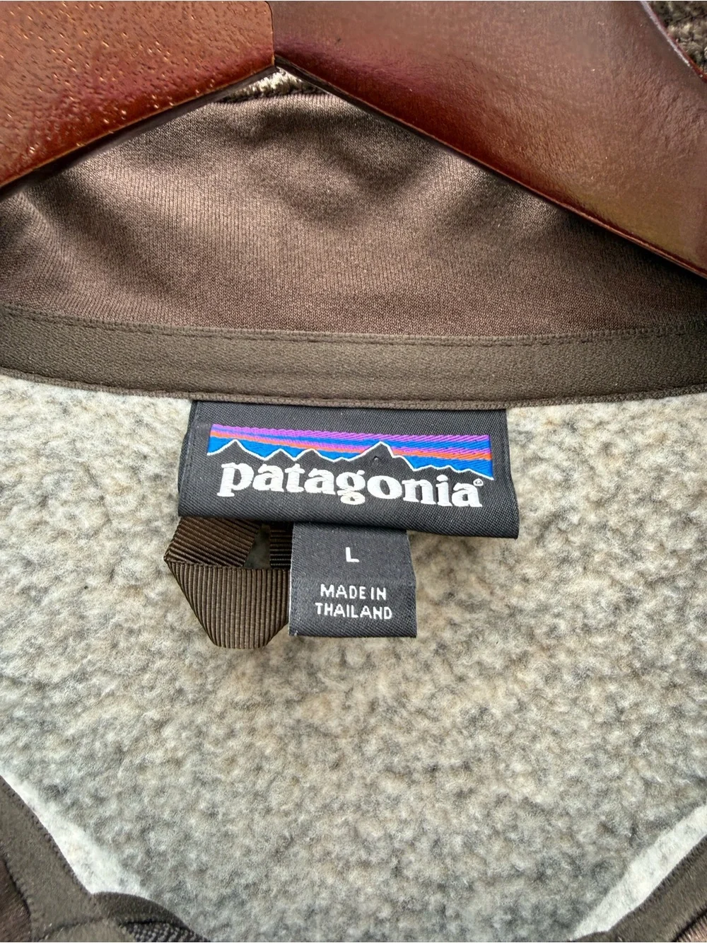 Patagonia Men’s Tan Heather Better Sweater 1/4 Zip Fleece Sweatshirt Large